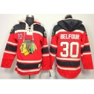 nhl jerseys chicago blackhawks #30 belfour red[pullover hooded sweatshirt]