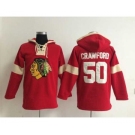 nhl jerseys chicago blackhawks #50 crawford red-cream[pullover hooded sweatshirt]