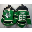 nhl jerseys chicago blackhawks #65 shaw green[pullover hooded sweatshirt]