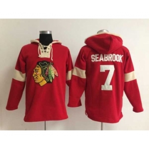 nhl jerseys chicago blackhawks #7 seabrook red-cream[pullover hooded sweatshirt]