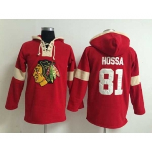 nhl jerseys chicago blackhawks #81 hossa red-cream[pullover hooded sweatshirt]
