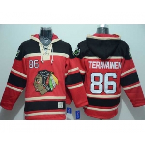 nhl jerseys chicago blackhawks #86 teravainen red[pullover hooded sweatshirt]