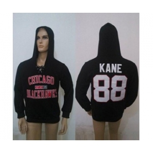 nhl jerseys chicago blackhawks #88 kane black[pullover hooded sweatshirt][ccm]