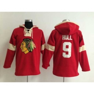 nhl jerseys chicago blackhawks #9 hull red-cream-1[pullover hooded sweatshirt]
