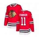 Youth Adidas Chicago Blackhawks #11 Cody Franson Authentic Red Home NHL Jersey