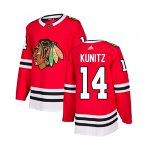 Youth Adidas Chicago Blackhawks #14 Chris Kunitz Authentic Red Home NHL Jersey