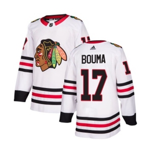 Youth Adidas Chicago Blackhawks #17 Lance Bouma Authentic White Away NHL Jersey