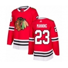 Youth Adidas Chicago Blackhawks #23 Brandon Manning Authentic Red Home NHL Jersey