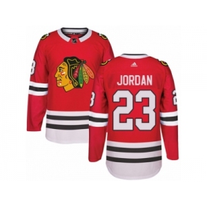 Youth Adidas Chicago Blackhawks #23 Michael Jordan Premier Red Home NHL Jersey