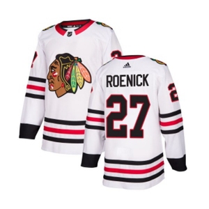 Youth Adidas Chicago Blackhawks #27 Jeremy Roenick Authentic White Away NHL Jersey