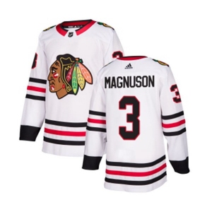 Youth Adidas Chicago Blackhawks #3 Keith Magnuson Authentic White Away NHL Jersey