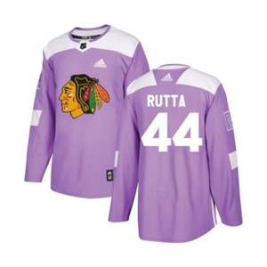 Youth Adidas Chicago Blackhawks #44 Jan Rutta Authentic Purple Fights Cancer Practice NHL Jersey