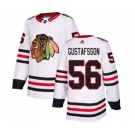 Youth Adidas Chicago Blackhawks #56 Erik Gustafsson Authentic White Away NHL Jersey