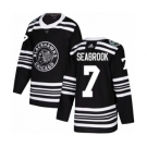Youth Adidas Chicago Blackhawks #7 Brent Seabrook Authentic Black 2019 Winter Classic NHL Jersey