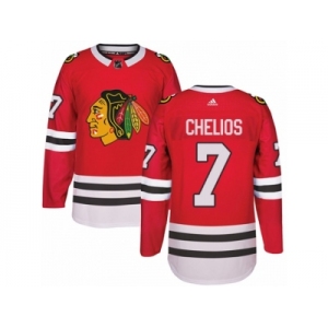 Youth Adidas Chicago Blackhawks #7 Chris Chelios Premier Red Home NHL Jersey