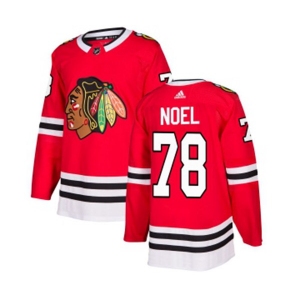 Youth Adidas Chicago Blackhawks #78 Nathan Noel Authentic Red Home NHL Jersey