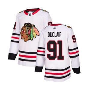 Youth Adidas Chicago Blackhawks #91 Anthony Duclair Authentic White Away NHL Jersey