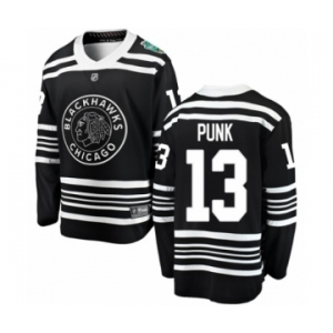 Youth Chicago Blackhawks #13 CM Punk Black 2019 Winter Classic Fanatics Branded Breakaway NHL Jersey
