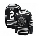 Youth Chicago Blackhawks #2 Duncan Keith Black 2019 Winter Classic Fanatics Branded Breakaway NHL Jersey