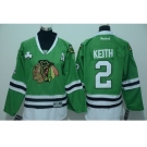 Youth Chicago Blackhawks #2 Duncan Keith Green Stitched NHL Jersey