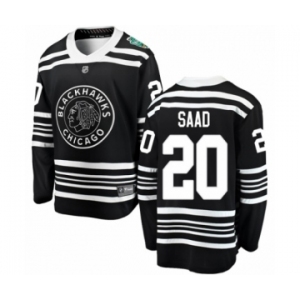 Youth Chicago Blackhawks #20 Brandon Saad Black 2019 Winter Classic Fanatics Branded Breakaway NHL Jersey