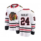 Youth Chicago Blackhawks #24 Martin Havlat Fanatics Branded White Away Breakaway NHL Jersey
