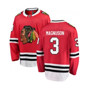 Youth Chicago Blackhawks #3 Keith Magnuson Fanatics Branded Red Home Breakaway NHL Jersey