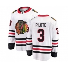 Youth Chicago Blackhawks #3 Pierre Pilote Fanatics Branded White Away Breakaway NHL Jersey