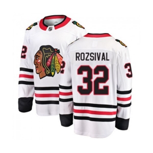 Youth Chicago Blackhawks #32 Michal Rozsival Fanatics Branded White Away Breakaway NHL Jersey