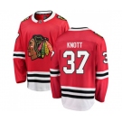 Youth Chicago Blackhawks #37 Graham Knott Fanatics Branded Red Home Breakaway NHL Jersey