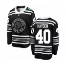 Youth Chicago Blackhawks #40 John Hayden Black 2019 Winter Classic Fanatics Branded Breakaway NHL Jersey