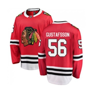Youth Chicago Blackhawks #56 Erik Gustafsson Fanatics Branded Red Home Breakaway NHL Jersey