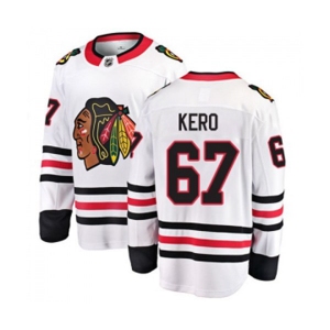 Youth Chicago Blackhawks #67 Tanner Kero Fanatics Branded White Away Breakaway NHL Jersey