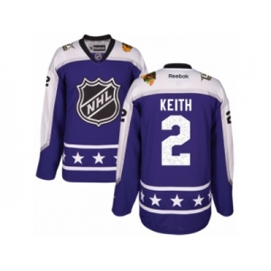 Youth Reebok Chicago Blackhawks #2 Duncan Keith Authentic Purple Central Division 2017 All-Star NHL Jersey
