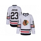Youth Reebok Chicago Blackhawks #23 Michael Jordan Authentic White 2017 Winter Classic NHL Jersey