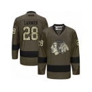 Youth Reebok Chicago Blackhawks #28 Steve Larmer Premier Green Salute to Service NHL Jersey