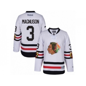 Youth Reebok Chicago Blackhawks #3 Keith Magnuson Authentic White 2017 Winter Classic NHL Jersey