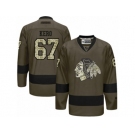 Youth Reebok Chicago Blackhawks #67 Tanner Kero Premier Green Salute to Service NHL Jersey