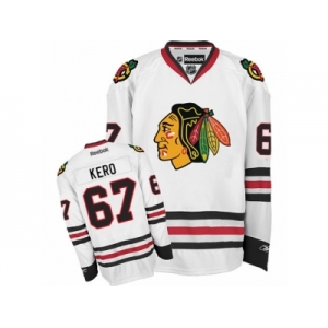 Youth Reebok Chicago Blackhawks #67 Tanner Kero Premier White Away NHL Jersey