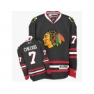 Youth Reebok Chicago Blackhawks #7 Chris Chelios Premier Black Third NHL Jersey