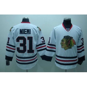youth nhl chicago blackhawks #31 niemi white