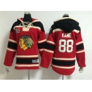 youth nhl chicago blackhawks #88 kane red-black[pullover hooded sweatshirt]