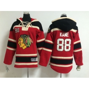 youth nhl chicago blackhawks #88 kane red-black[pullover hooded sweatshirt]