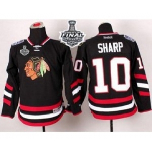 youth nhl jerseys chicago blackhawks #10 sharp black[2015 stanley cup]