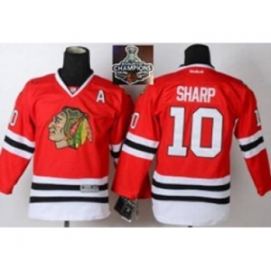 youth nhl jerseys chicago blackhawks #10 sharp red[2015 Stanley cup champions][patch A]