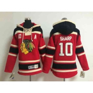 youth nhl jerseys chicago blackhawks #10 sharp red[pullover hooded sweatshirt A]