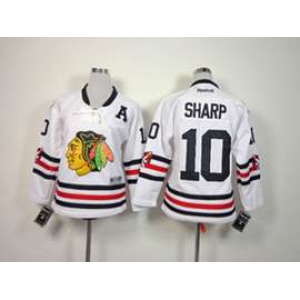 youth nhl jerseys chicago blackhawks #10 sharp white[2015 winter classic]