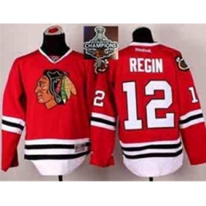 youth nhl jerseys chicago blackhawks #12 regin red[2015 Stanley cup champions]
