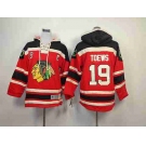 youth nhl jerseys chicago blackhawks #19 toews black-red[pullover hooded sweatshirt]