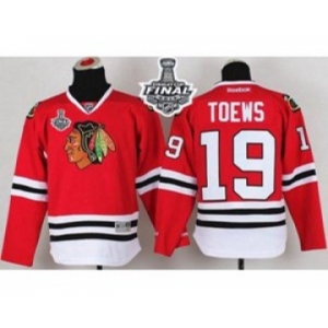 youth nhl jerseys chicago blackhawks #19 toews red[2015 stanley cup]